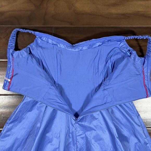 Free People Women's Size 2 Cornflower Blue Alinda‎ Off The Shoulder Midi Dress - Picture 11 of 14